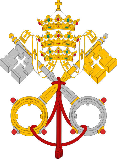 ilustraciones, imágenes clip art, dibujos animados e iconos de stock de bandera del vaticano - we have a pope