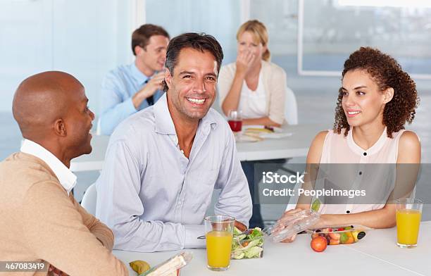Taking A Break Together Stock Photo - Download Image Now - Cafeteria, Office, Adult