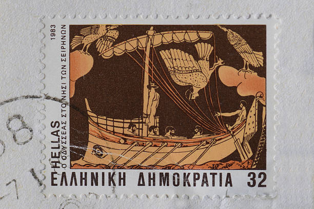 istock ulysses and the sirens postage stamp 467083470
