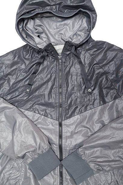 istock grey windbreaker waterproof hoodie jacket full zip 467084396