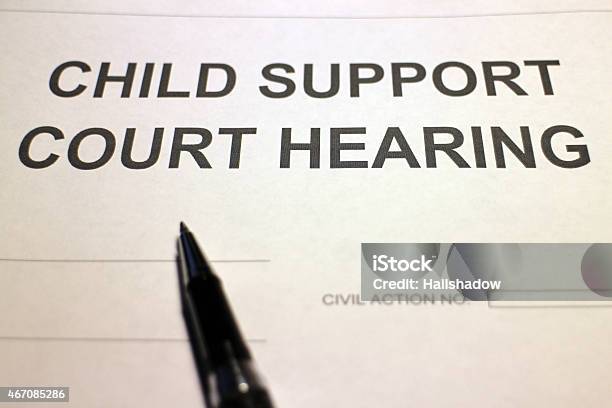 Child Support Court Hearing Stock Photo - Download Image Now - 2015, Alimony, Application Form