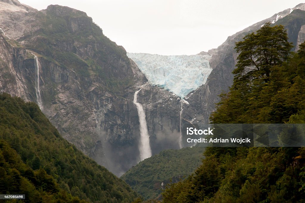 Queulat National Park - Chile Hanging Glacier 2015 Stock Photo