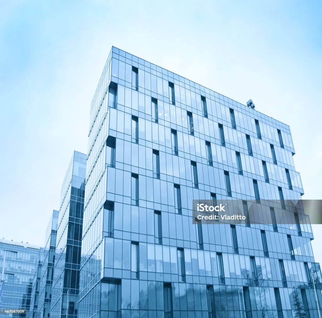 slippery texture of glass high-rise building Architecture Stock Photo