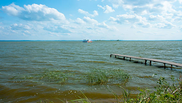 Lake Nero. Old pier stock photo