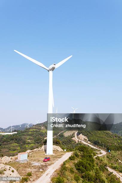 Wind Turbines With Blue Sky Stock Photo - Download Image Now - 2015, Blue, Choice