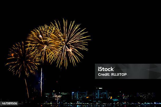 Colorful Fireworks Stock Photo - Download Image Now - 2015, Backgrounds, Beauty