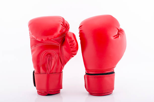 Red Boxing gloves isolated with white blackground
