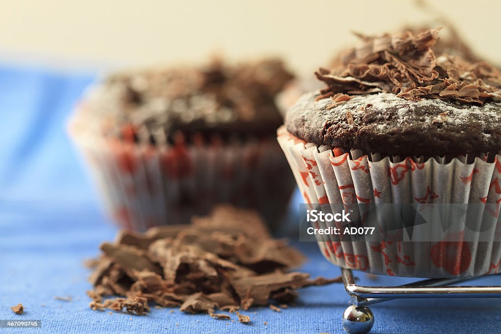 Schokoladen-muffins - Lizenzfrei Blau Stock-Foto