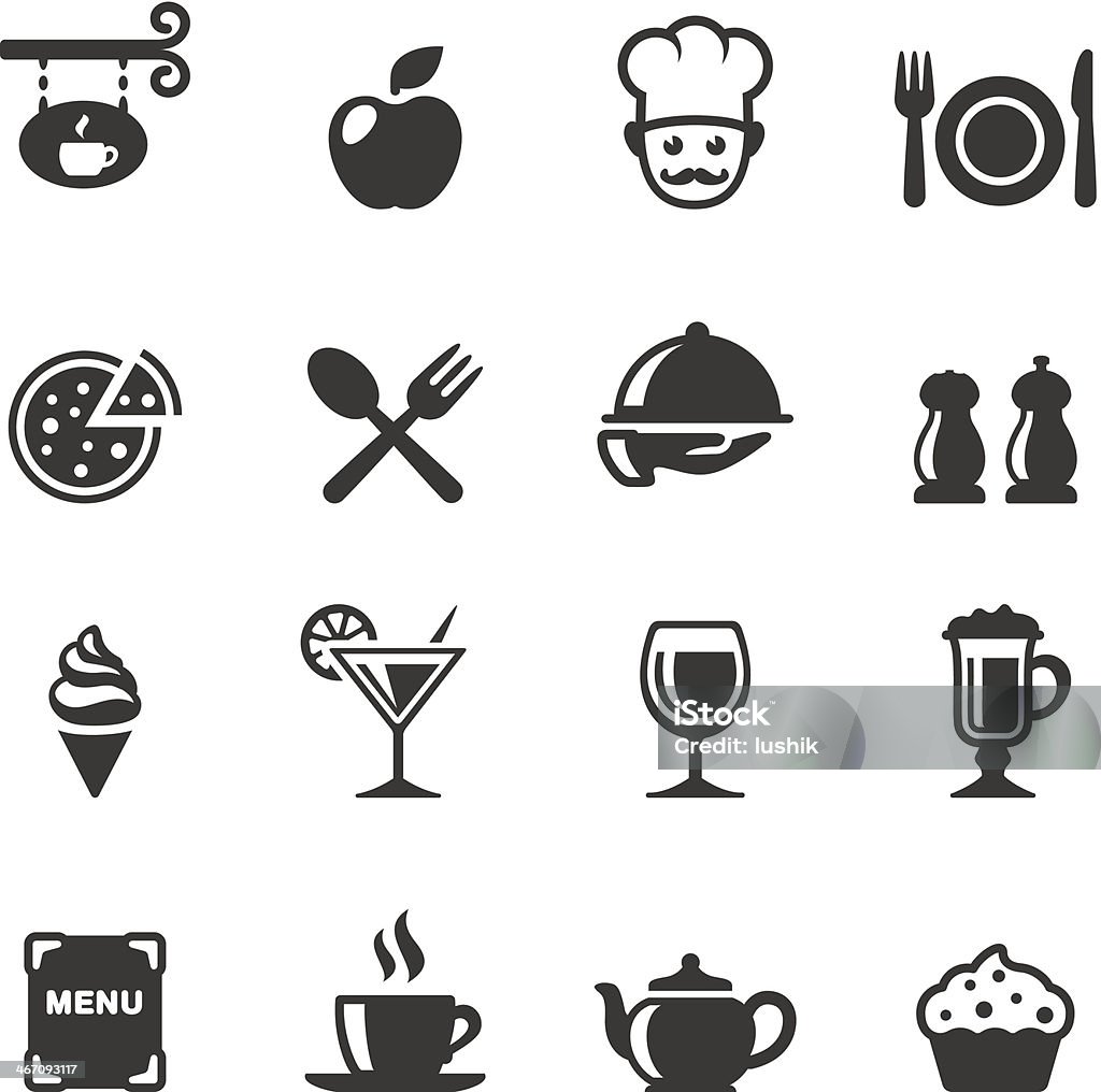 Soulico - Dining Soulico collection - Restaurant and Food services vector icons. Icon Symbol stock vector