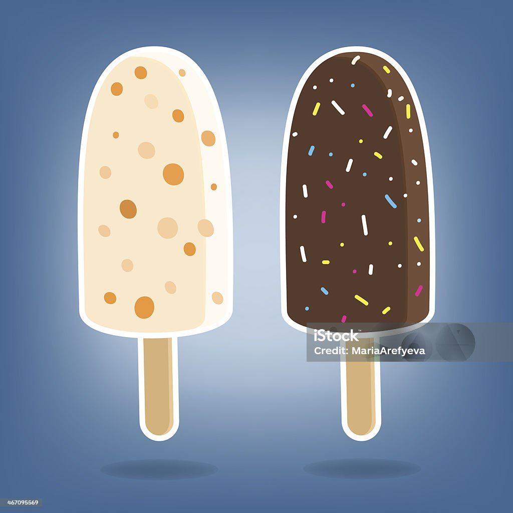 Two Portions Of Vector Ice Cream On Sticks Stock Illustration - Download  Image Now - Ice Cream Bar, Bar - Drink Establishment, Beige - iStock