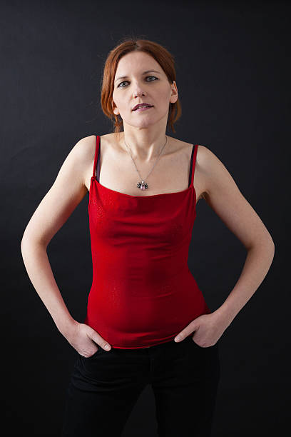 istock Beautiful woman doing different expressions in different sets of clothes 467098036