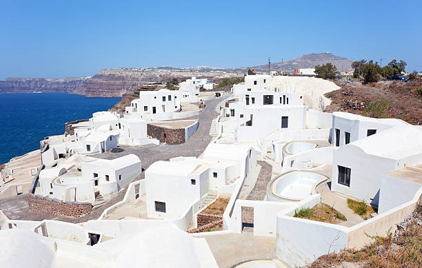istock View of generic village at Santorini island 467100449