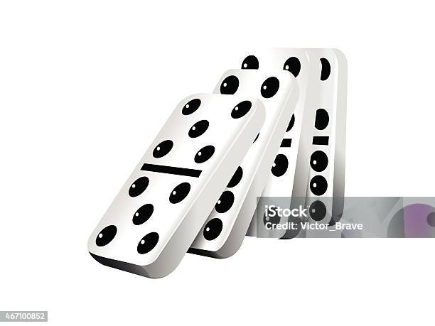 Falling Dominoes Vector Illustration Stock Illustration - Download Image Now - Domino, Falling, Group Of Objects