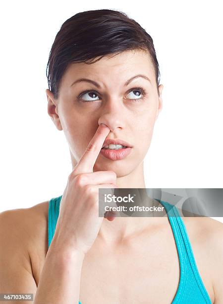 Dedo En La Nariz Foto de stock y más banco de imágenes de Meter el dedo en la nariz - Meter el dedo en la nariz, Mujeres, Fealdad