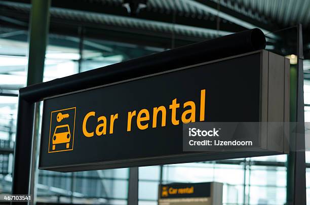 Car Rental Sign Stock Photo - Download Image Now - Car Rental, Airport, Sign