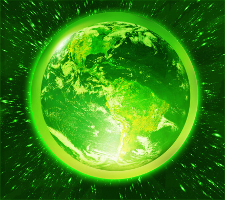 green earth in space, map from earthobservatory/nasa