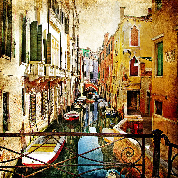 Venetian canals - artistic vintage picture