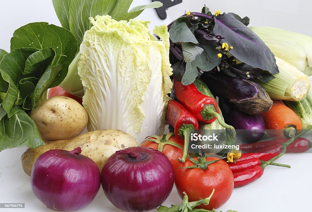 Einige Arten von frischem Gemüse - Lizenzfrei Aubergine Stock-Foto