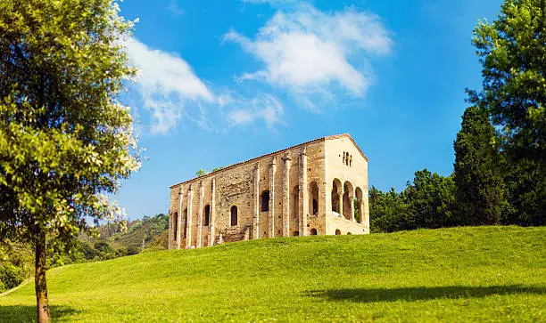Santa María del Naranco  is a Roman Catholic Pre-Romanesque church on the slope of Mount Naranco, in the vicinity of Oviedo, Asturias capital.