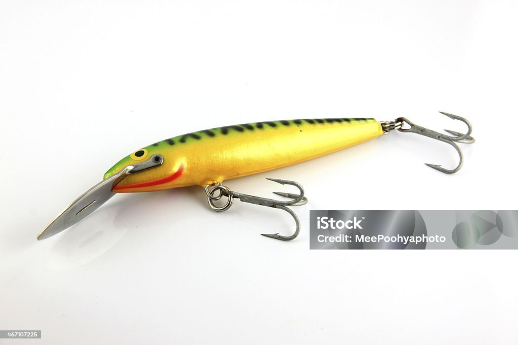 Lure è la pesca su sfondo bianco. - Foto stock royalty-free di Afferrare