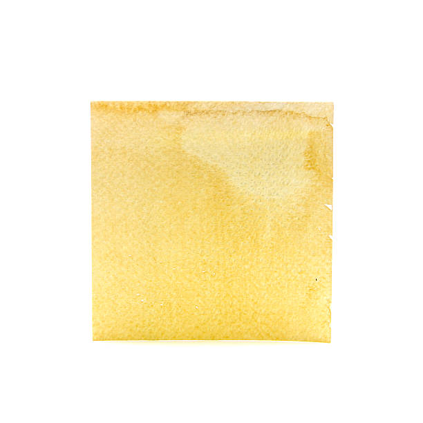 istock Yellow texture paper from watercolor 467107350