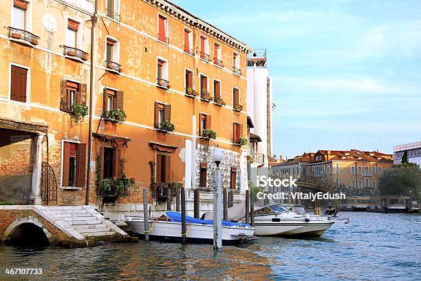 Via Bella Canal Grande A Venezia Italia - Fotografie stock e altre immagini di Acqua - Acqua, Ambientazione esterna, Architettura