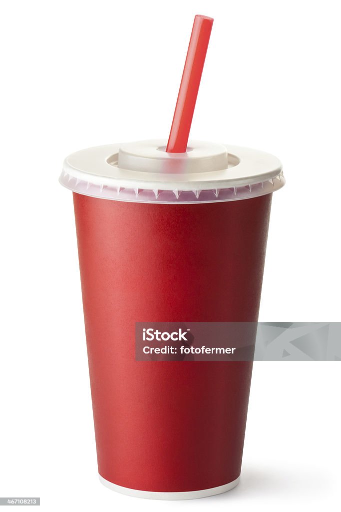 Red Cardboard Cup With A Straw Stock Photo - Download Image Now - Soda, Cup,  Drink - iStock