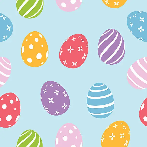 Vector illustration of Easter seamless background
