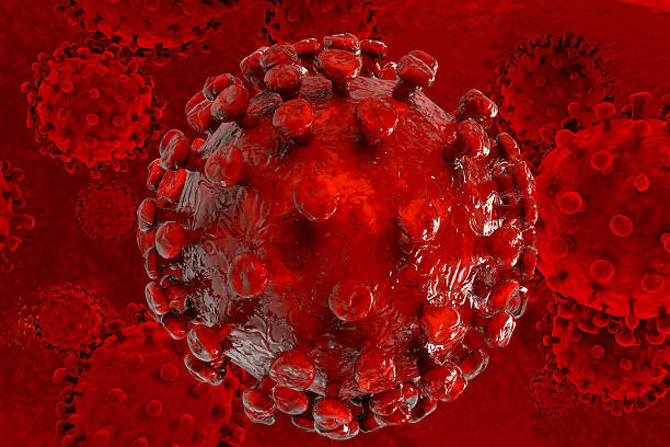 HIV Virus - 3d rendered illustration stock photo