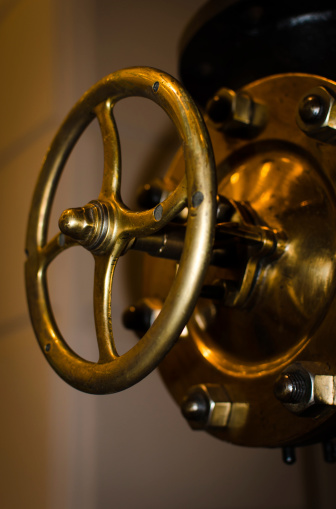Detail of an industrial control wheel