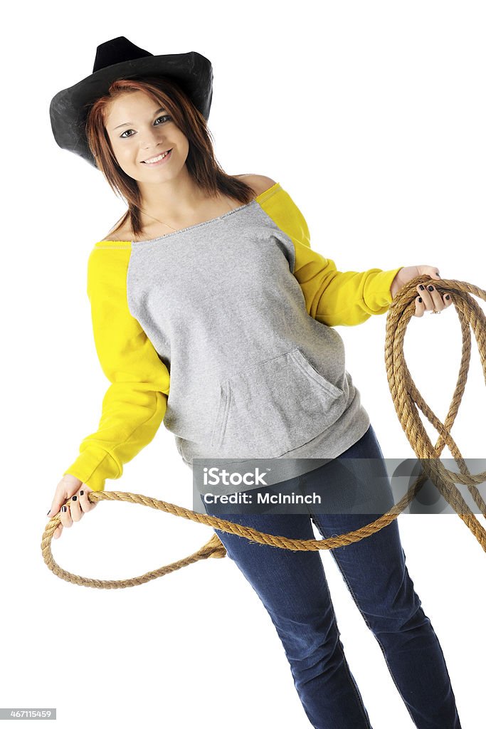 Moderno Teen Cowgirl - Foto de stock de Adolescente royalty-free