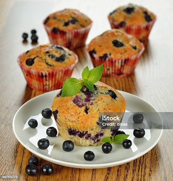 Photo libre de droit de Muffins Aux Bleuets banque d'images et plus d'images libres de droit de Aliment - Aliment, Cupcake, Dessert