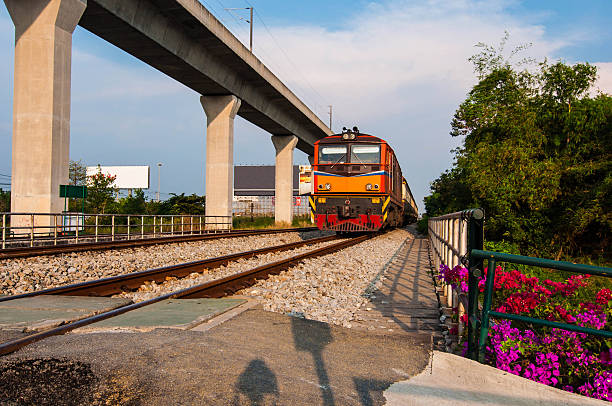 istock train, Airport Link (City Line) at bangkok thailand. 467117168