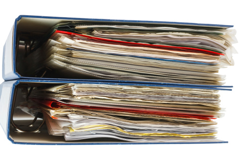 Stack Of File Folders Isolated On White Background Stock Photo ...