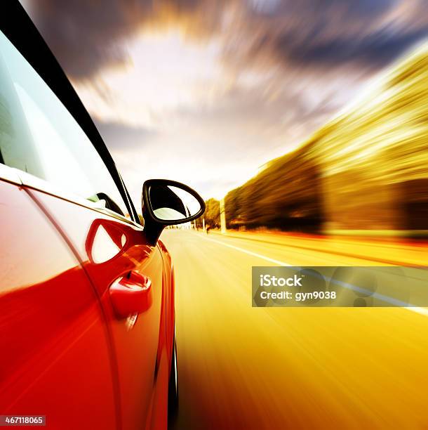 Night Highspeed Car Stock Photo - Download Image Now - Asphalt, Blurred Motion, Car