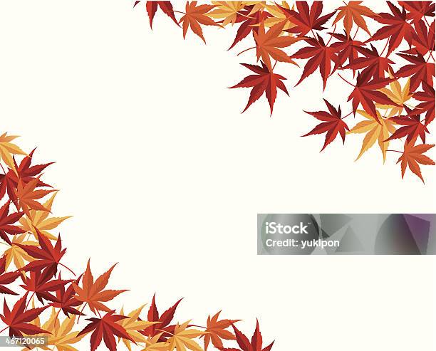 Herbstliche Ahorn Blatt Hintergrund Vektor Stock Vektor Art und mehr Bilder von Fächerahorn - Fächerahorn, Ahornblatt, Herbstlaub