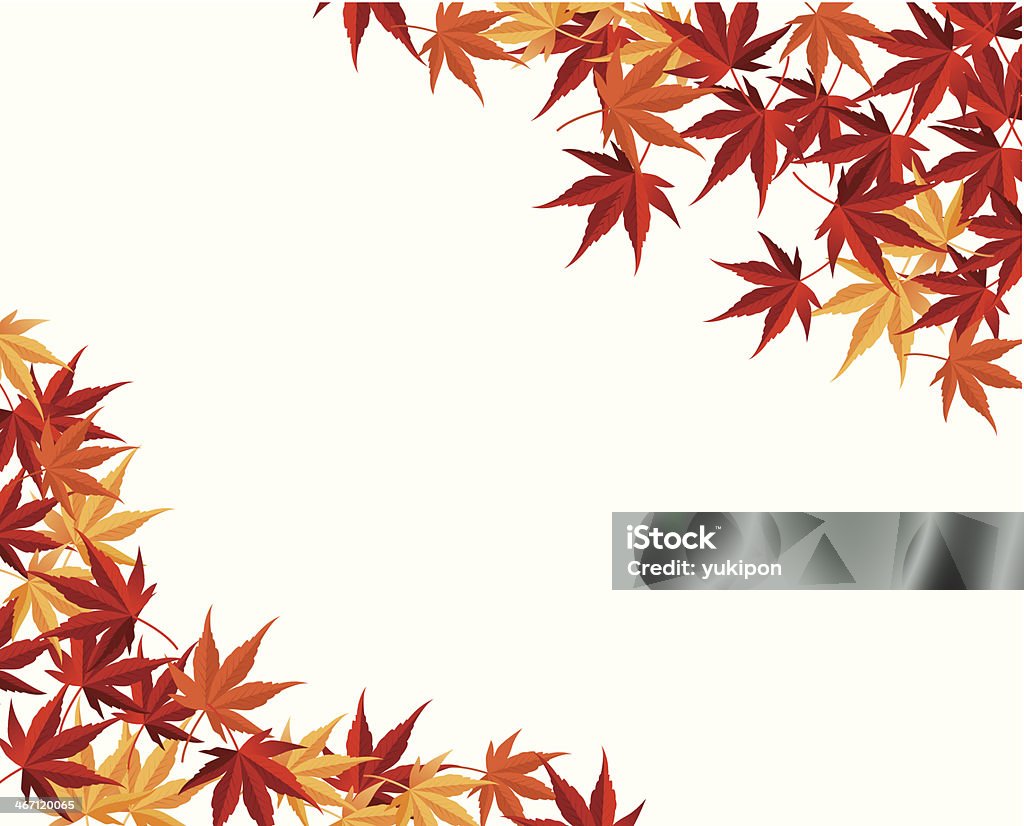 Autumnal fondo de Vector de la hoja de arce - arte vectorial de Arce Japonés libre de derechos