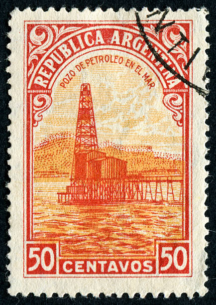 istock Oil Well From Argentina Stamp 467120419