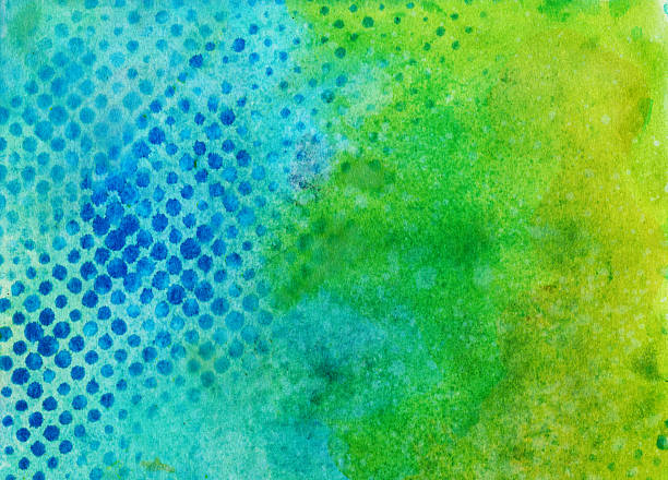 istock Vibrant blue and green spotted background 467120656