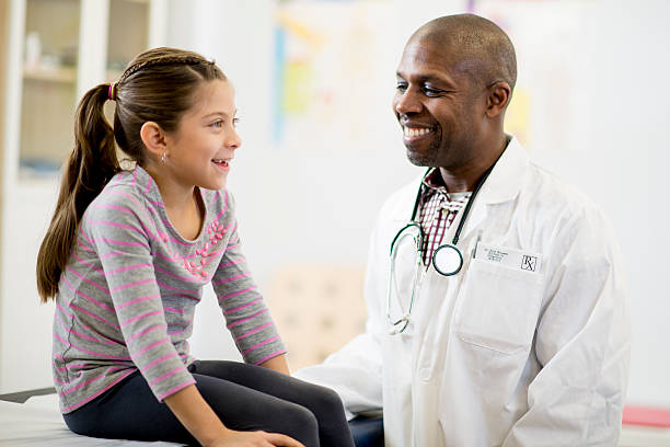 istock Little Girl at the Doctors Office 467120852