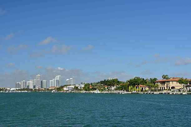istock Skyline and Waterfront Houses in Miami 467120873