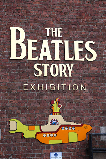 Liverpool, UK -  June 11, 2011: The Beatles Story museum entrance, opened since May 1990 in Albert Dock, Liverpool, UK,  June 11, 2011.