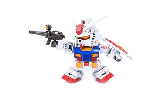 Suphanburi, Thailand - March 18, 2015: Figure of SD Gundam RX-78 animation 