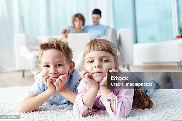 Charming Siblings Stock Photo - Download Image Now - 4-5 Years, Adult, Boys