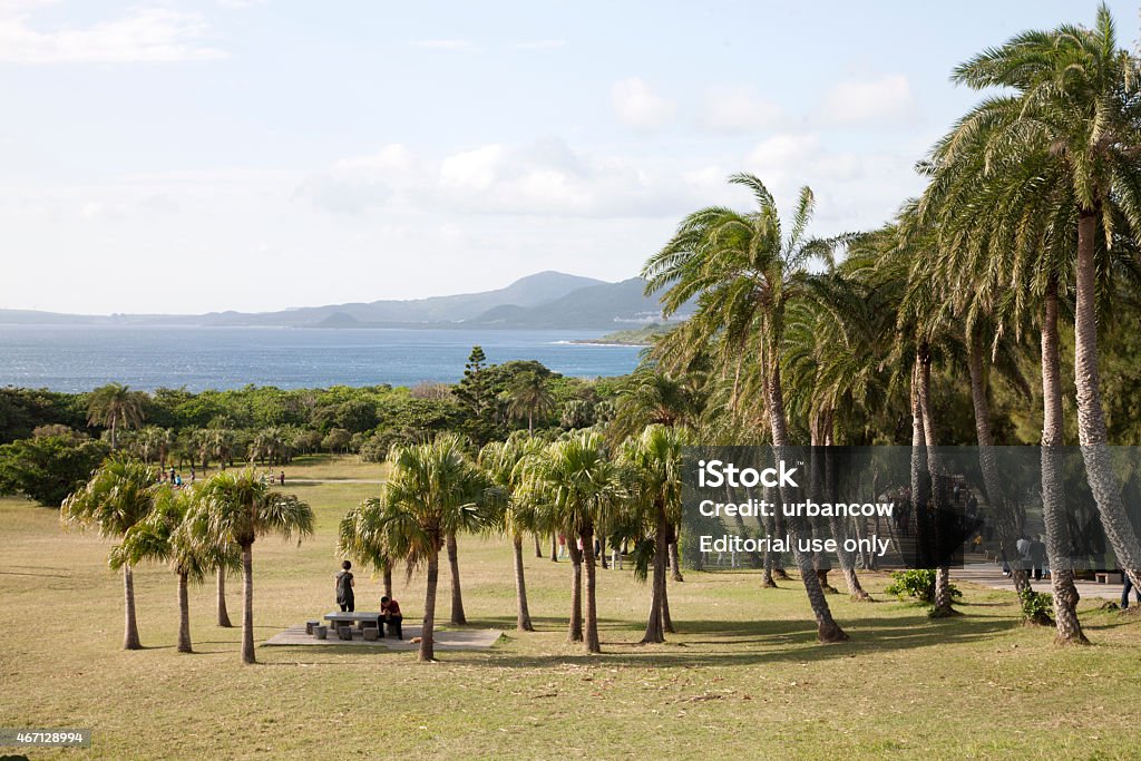 Grounds surrounding the Eluanbi Lighthouse, Southernmost tip of Taiwan Pingtung, Taiwan- November 15, 2014: Grounds surrounding the Eluanbi Lighthouse, Southernmost tip of Taiwan. Pingtung County, Taiwan.  Pingtung City Stock Photo