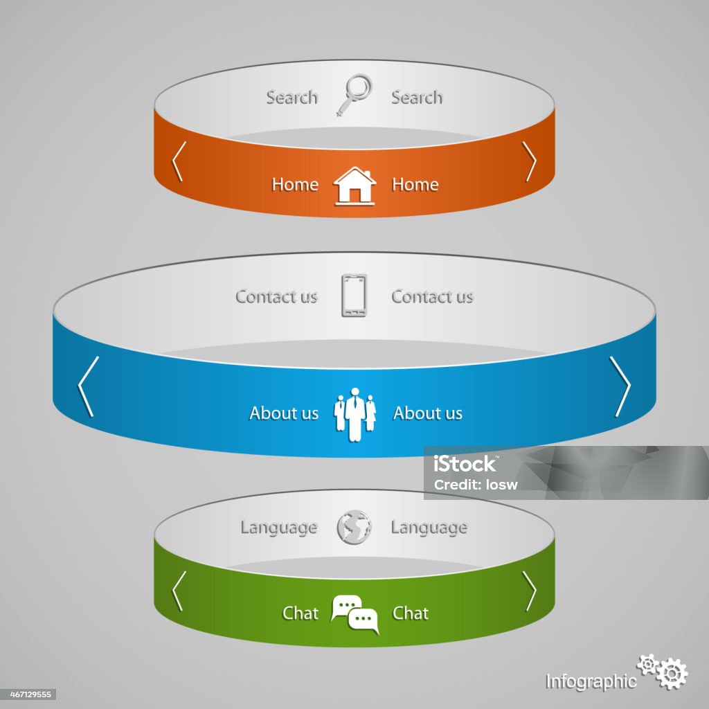 Pierścienie infographic - Grafika wektorowa royalty-free (Abstrakcja)