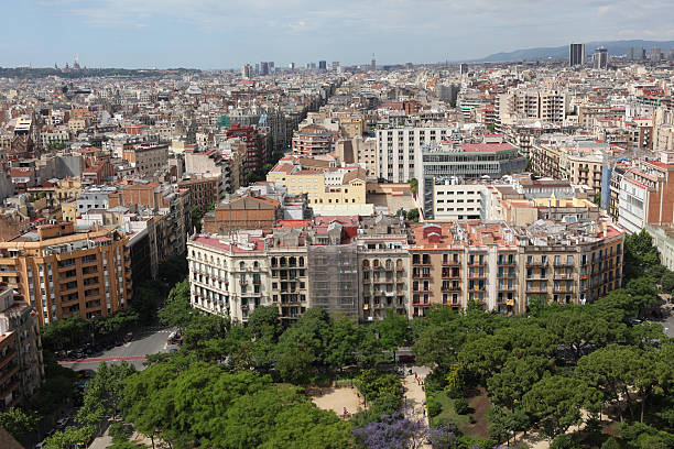 istock Aerial view Barcelona, Spain 467135328