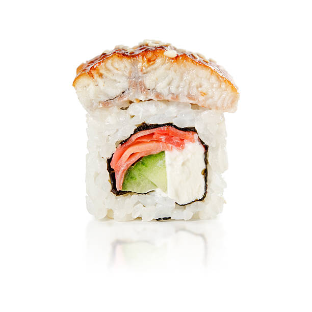 istock traditional fresh japanese sushi rolls on a white background 467135565