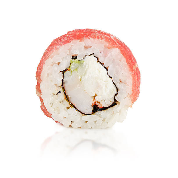 istock traditional fresh japanese sushi rolls on a white background 467135637