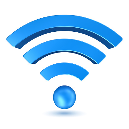 Wifi sign , computer generated image. 3d rendered image.
